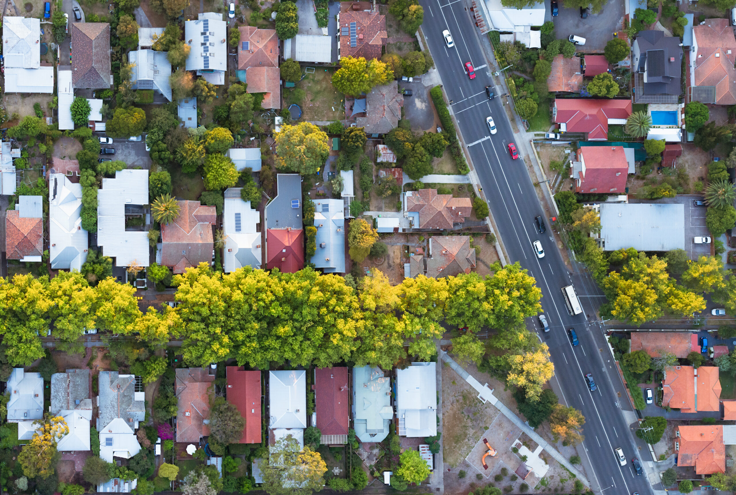 Aerial View of Suburb