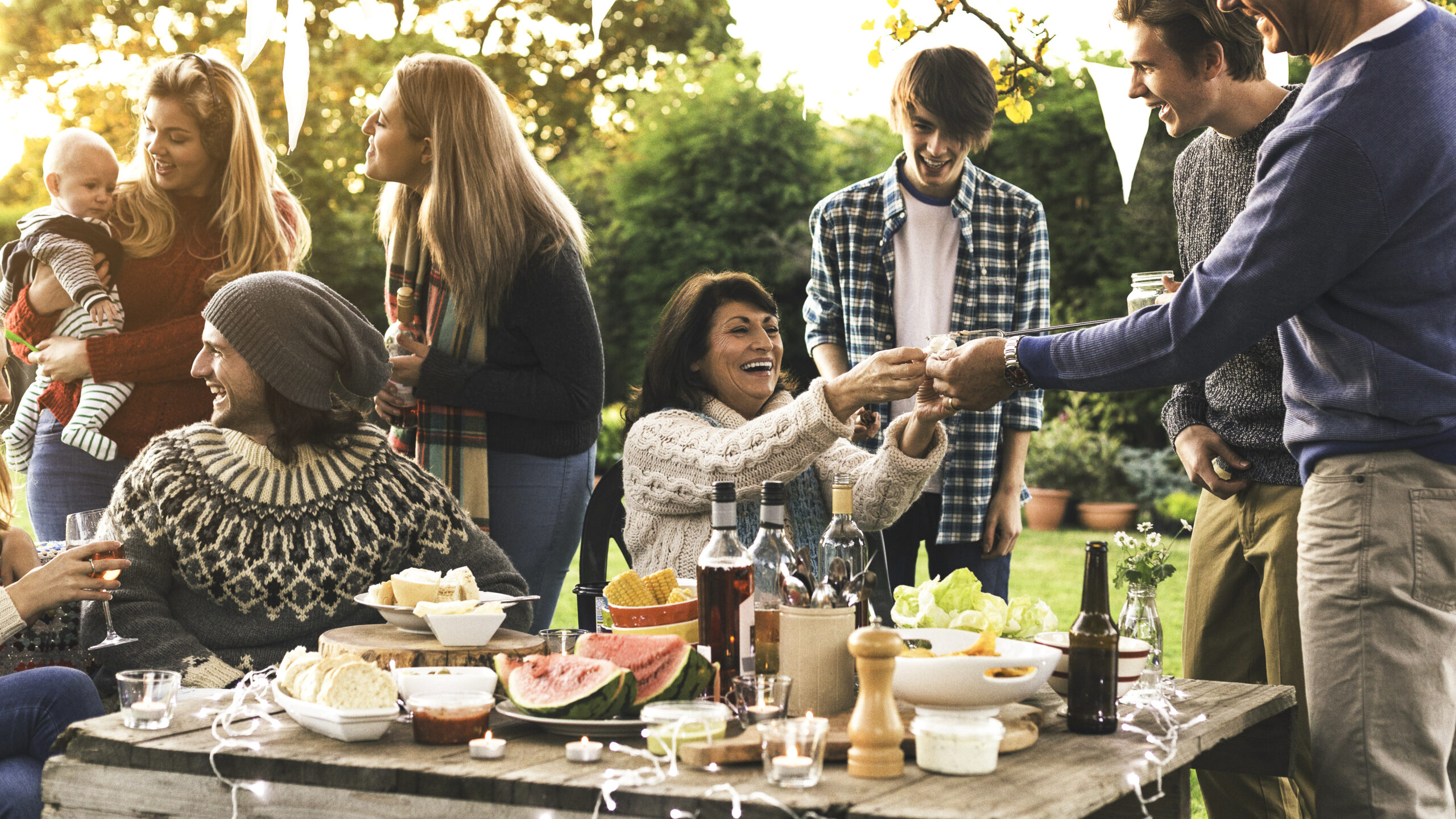 Family Dinner in the Garden