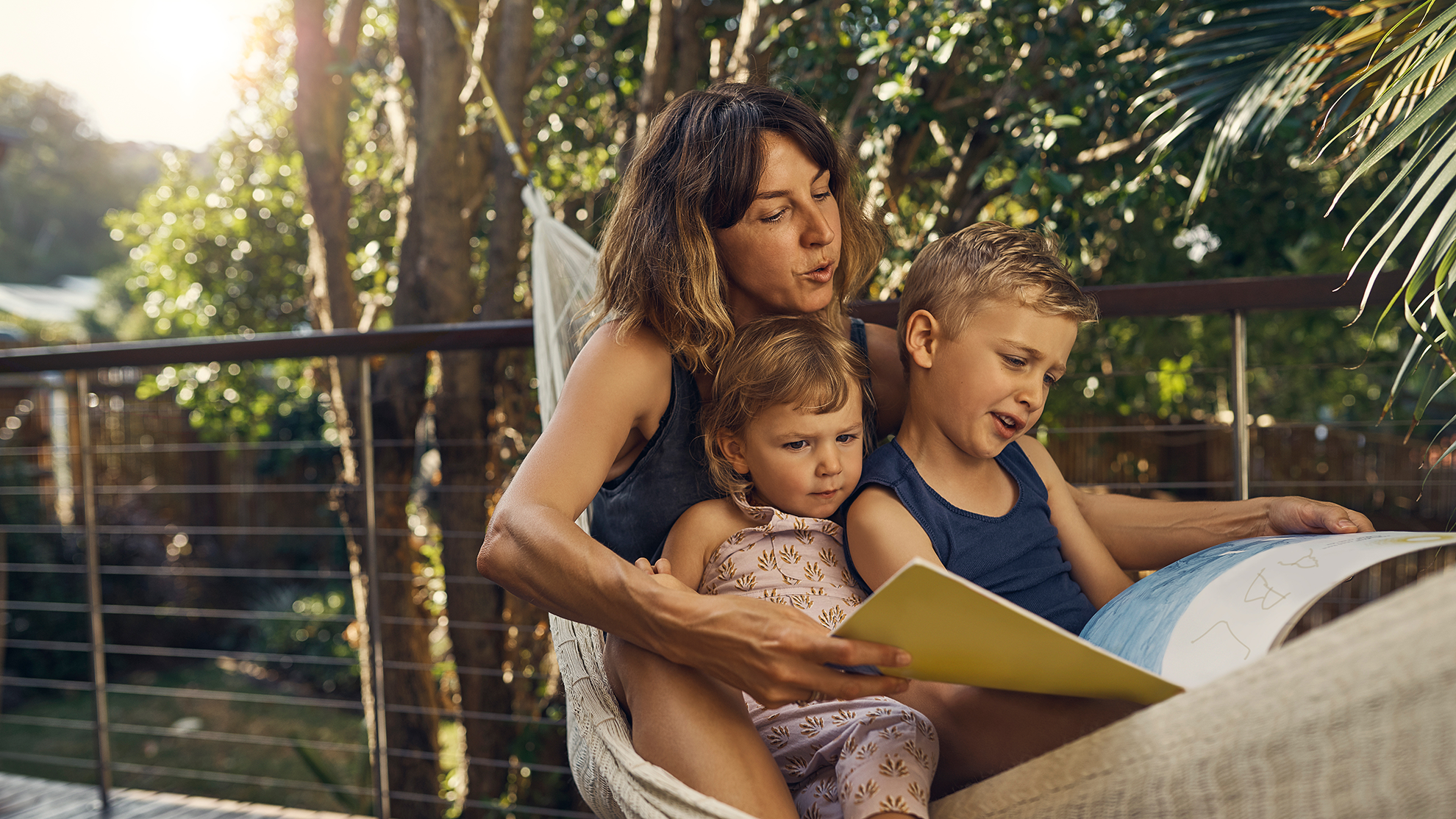 single mother with 2 children