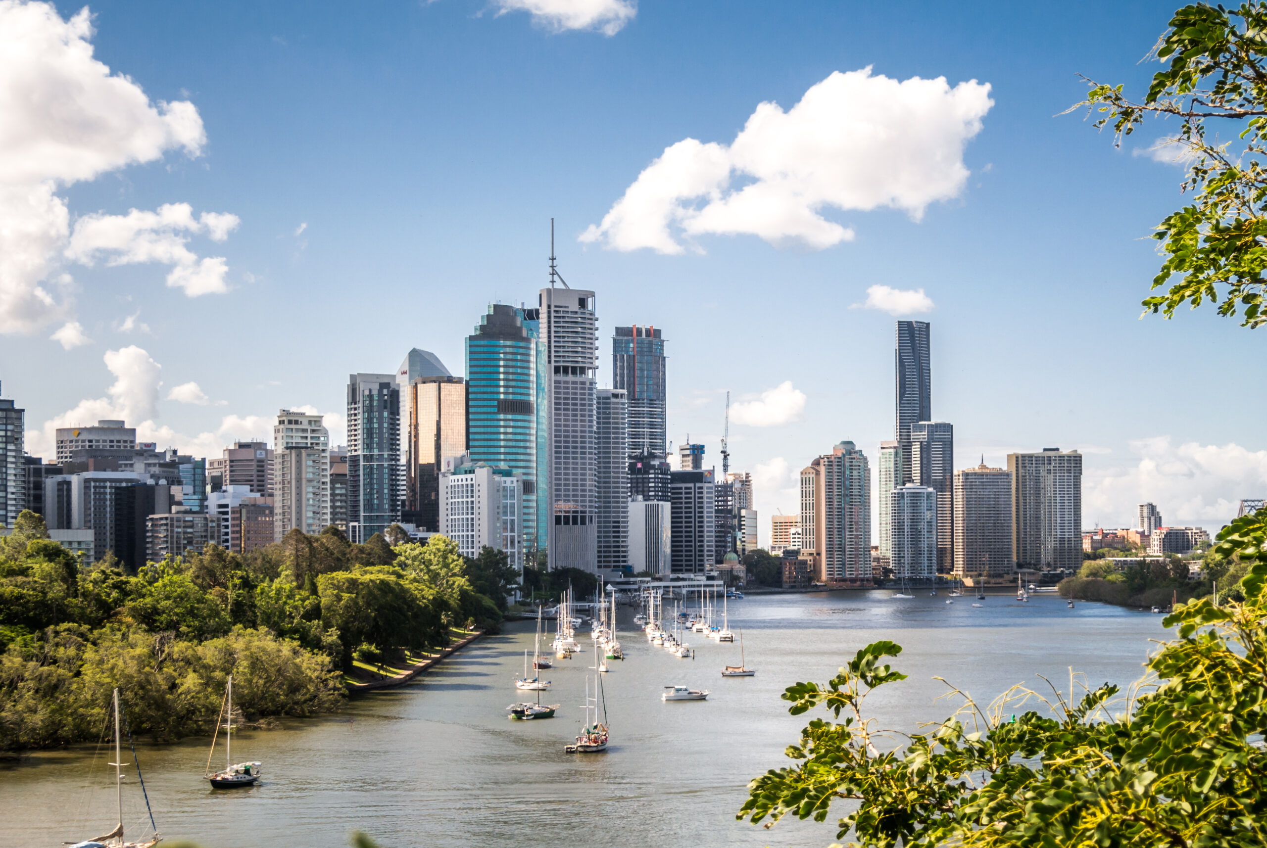 View of skyscrapers from Kangaroo Point