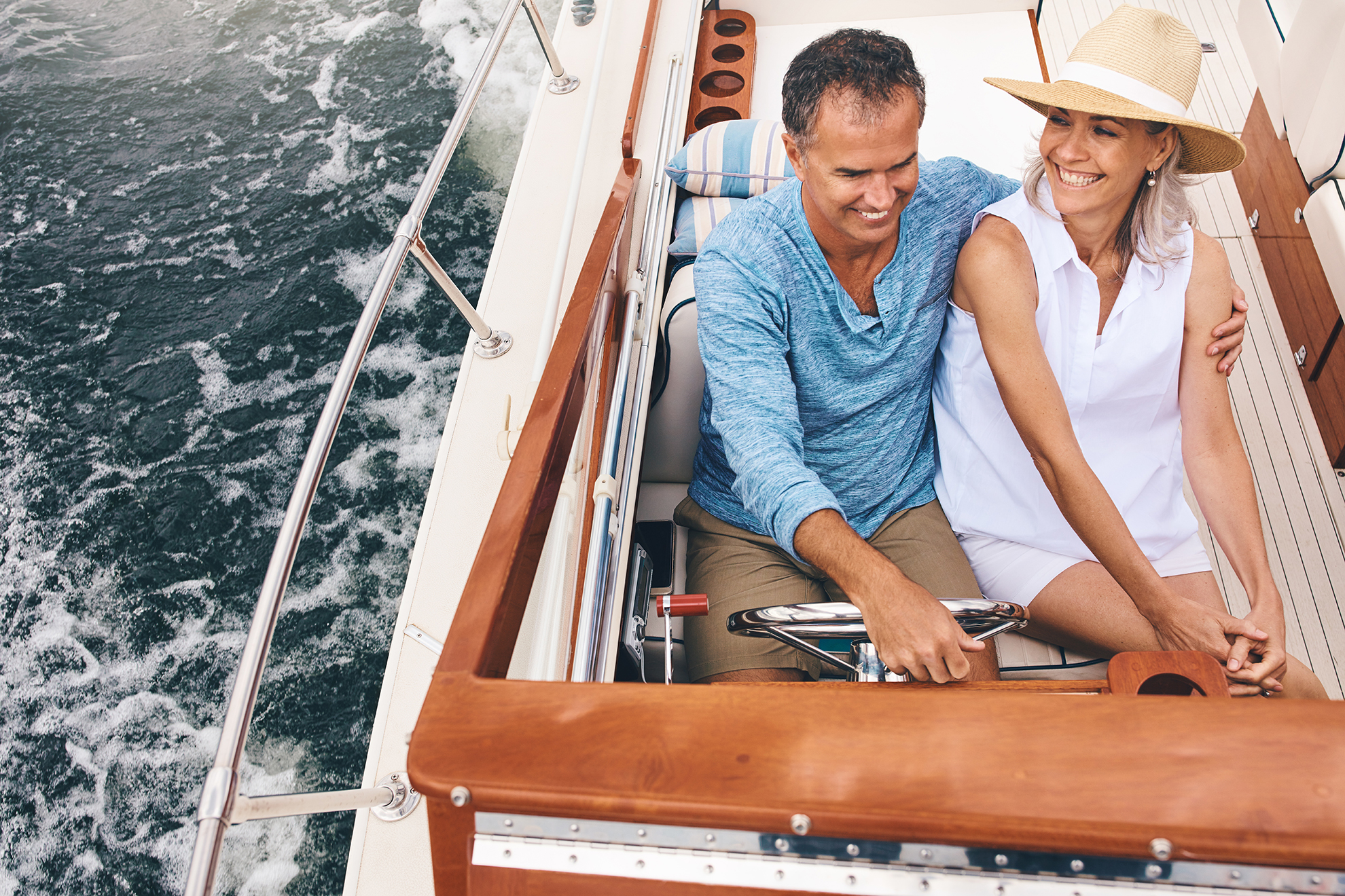 Shot of a mature couple enjoying a relaxing boat ride
